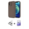 MARSİLYAN™- iPhone 11 Kılıf Yankı Yansıma Özel Seri - Siyah Bilvis 5in1 5D Magic Hayalet Cam Ekran Koruyucu + Raze Metal Kamera Lens - GS