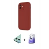 MARSİLYAN™- iPhone 11 Kılıf Yankı Yansıma Özel Seri - Siyah Bilvis 5in1 5D Magic Hayalet Cam Ekran Koruyucu + Raze Metal Kamera Lens - MI