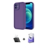 MARSİLYAN™- iPhone 11 Kılıf Yankı Yansıma Özel Seri - Siyah Bilvis 5in1 5D Magic Hayalet Cam Ekran Koruyucu + Kamera Lens Koruma Cam - SF