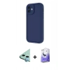 MARSİLYAN™- iPhone 11 Kılıf Yankı Yansıma Özel Seri - Siyah Bilvis 5in1 5D Magic Hayalet Cam Ekran Koruyucu + Raze Metal Kamera Lens - MI