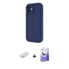 MARSİLYAN™- iPhone 11 Kılıf Yankı Yansıma Özel Seri - Siyah Bilvis 5in1 5D Magic Hayalet Cam Ekran Koruyucu + Renkli Kamera Lens Koruma Cam - SI