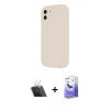 MARSİLYAN™- iPhone 11 Kılıf Yankı Yansıma Özel Seri - Siyah Bilvis 5in1 5D Magic Hayalet Cam Ekran Koruyucu + Kamera Lens Koruma Cam - SF