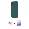 MARSİLYAN™- iPhone 11 Kılıf Yankı Yansıma Özel Seri - Siyah Bilvis 5in1 5D Magic Hayalet Cam Ekran Koruyucu + Pers Alüminyum Kamera Lens - KI