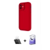MARSİLYAN™- iPhone 11 Kılıf Yankı Yansıma Özel Seri - Siyah Bilvis 5in1 5D Magic Hayalet Cam Ekran Koruyucu + Kamera Lens Koruma Cam - SF