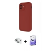 MARSİLYAN™- iPhone 11 Kılıf Yankı Yansıma Özel Seri - Siyah Bilvis 5in1 5D Magic Hayalet Cam Ekran Koruyucu + Pers Alüminyum Kamera Lens - YL