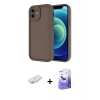MARSİLYAN™- iPhone 11 Kılıf Yankı Yansıma Özel Seri - Siyah Bilvis 5in1 5D Magic Hayalet Cam Ekran Koruyucu + Renkli Kamera Lens Koruma Cam - YL