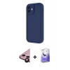 MARSİLYAN™- iPhone 11 Kılıf Yankı Yansıma Özel Seri - Siyah Bilvis 5in1 5D Magic Hayalet Cam Ekran Koruyucu + Raze Metal Kamera Lens - SH