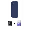 MARSİLYAN™- iPhone 11 Kılıf Yankı Yansıma Özel Seri - Siyah Bilvis 5in1 5D Magic Hayalet Cam Ekran Koruyucu + PVD Metal Kamera Lens - YL