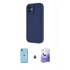 MARSİLYAN™- iPhone 11 Kılıf Yankı Yansıma Özel Seri - Siyah Bilvis 5in1 5D Magic Hayalet Cam Ekran Koruyucu + Neon Fosforlu Kamera Lens - YL