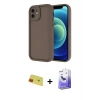 MARSİLYAN™- iPhone 11 Kılıf Yankı Yansıma Özel Seri - Siyah Bilvis 5in1 5D Magic Hayalet Cam Ekran Koruyucu + Kırmızı Rainbow Kamera Lens Koruma Cam
