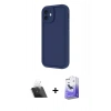 MARSİLYAN™- iPhone 11 Kılıf Yankı Yansıma Özel Seri - Siyah Bilvis 5in1 5D Magic Hayalet Cam Ekran Koruyucu + Kamera Lens Koruma Cam - SF