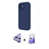 MARSİLYAN™- iPhone 11 Kılıf Yankı Yansıma Özel Seri - Siyah Bilvis 5in1 5D Magic Hayalet Cam Ekran Koruyucu + Raze Metal Kamera Lens - MR