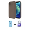 MARSİLYAN™- iPhone 11 Kılıf Yankı Yansıma Özel Seri - Siyah Bilvis 5in1 5D Magic Hayalet Cam Ekran Koruyucu + Neon Fosforlu Kamera Lens - MI