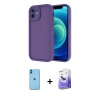 MARSİLYAN™- iPhone 11 Kılıf Yankı Yansıma Özel Seri - Siyah Bilvis 5in1 5D Magic Hayalet Cam Ekran Koruyucu + Neon Fosforlu Kamera Lens - MI