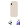 MARSİLYAN™- iPhone 11 Kılıf Yankı Yansıma Özel Seri - Siyah Bilvis 5in1 5D Magic Hayalet Cam Ekran Koruyucu + Raze Metal Kamera Lens - GS