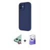 MARSİLYAN™- iPhone 11 Kılıf Yankı Yansıma Özel Seri - Siyah Bilvis 5in1 5D Magic Hayalet Cam Ekran Koruyucu + Kırmızı Raze Metal Kamera Lens
