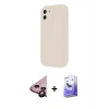 MARSİLYAN™- iPhone 11 Kılıf Yankı Yansıma Özel Seri - Siyah Bilvis 5in1 5D Magic Hayalet Cam Ekran Koruyucu + Raze Metal Kamera Lens - SH