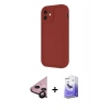 MARSİLYAN™- iPhone 11 Kılıf Yankı Yansıma Özel Seri - Siyah Bilvis 5in1 5D Magic Hayalet Cam Ekran Koruyucu + Raze Metal Kamera Lens - SH