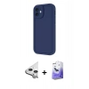 MARSİLYAN™- iPhone 11 Kılıf Yankı Yansıma Özel Seri - Siyah Bilvis 5in1 5D Magic Hayalet Cam Ekran Koruyucu + Raze Metal Kamera Lens - GS