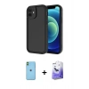 MARSİLYAN™- iPhone 11 Kılıf Yankı Yansıma Özel Seri - Siyah Bilvis 5in1 5D Magic Hayalet Cam Ekran Koruyucu + Neon Fosforlu Kamera Lens - YL