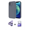MARSİLYAN™- iPhone 11 Kılıf Yankı Yansıma Özel Seri - Siyah Bilvis 5in1 5D Magic Hayalet Cam Ekran Koruyucu + Raze Metal Kamera Lens - MR