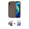 MARSİLYAN™- iPhone 11 Kılıf Yankı Yansıma Özel Seri - Siyah Bilvis 5in1 5D Magic Hayalet Cam Ekran Koruyucu + Raze Metal Kamera Lens - SH