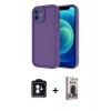 MARSİLYAN™- iPhone 11 Kılıf Yankı Yansıma Özel Seri - Siyah Bilvis Hayalet Cam Ekran Koruyucu + PVD Metal Kamera Lens - MI