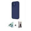 MARSİLYAN™- iPhone 11 Kılıf Yankı Yansıma Özel Seri - Siyah Bilvis Hayalet Cam Ekran Koruyucu + Raze Metal Kamera Lens - MI