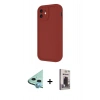 MARSİLYAN™- iPhone 11 Kılıf Yankı Yansıma Özel Seri - Siyah Bilvis Hayalet Cam Ekran Koruyucu + Raze Metal Kamera Lens - MI