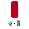MARSİLYAN™- iPhone 11 Kılıf Yankı Yansıma Özel Seri - Siyah Bilvis Hayalet Cam Ekran Koruyucu + Raze Metal Kamera Lens - MI