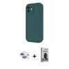 MARSİLYAN™- iPhone 11 Kılıf Yankı Yansıma Özel Seri - Siyah Bilvis Hayalet Cam Ekran Koruyucu + Pers Alüminyum Kamera Lens - GI