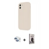 MARSİLYAN™- iPhone 11 Kılıf Yankı Yansıma Özel Seri - Siyah Bilvis Hayalet Cam Ekran Koruyucu + Pers Alüminyum Kamera Lens - GI