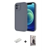 MARSİLYAN™- iPhone 11 Kılıf Yankı Yansıma Özel Seri - Siyah Bilvis Hayalet Cam Ekran Koruyucu + Renkli Kamera Lens Koruma Cam - SI