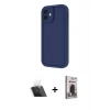MARSİLYAN™- iPhone 11 Kılıf Yankı Yansıma Özel Seri - Siyah Bilvis Hayalet Cam Ekran Koruyucu + Kamera Lens Koruma Cam - SF
