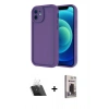 MARSİLYAN™- iPhone 11 Kılıf Yankı Yansıma Özel Seri - Siyah Bilvis Hayalet Cam Ekran Koruyucu + Kamera Lens Koruma Cam - SF