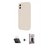 MARSİLYAN™- iPhone 11 Kılıf Yankı Yansıma Özel Seri - Siyah Bilvis Hayalet Cam Ekran Koruyucu + Kamera Lens Koruma Cam - SF