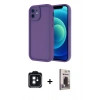 MARSİLYAN™- iPhone 11 Kılıf Yankı Yansıma Özel Seri - Siyah Bilvis Hayalet Cam Ekran Koruyucu + PVD Metal Kamera Lens - SH