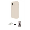 MARSİLYAN™- iPhone 11 Kılıf Yankı Yansıma Özel Seri - Siyah Bilvis Hayalet Cam Ekran Koruyucu + Renkli Kamera Lens Koruma Cam - TU