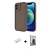 MARSİLYAN™- iPhone 11 Kılıf Yankı Yansıma Özel Seri - Siyah Bilvis Hayalet Cam Ekran Koruyucu + Renkli Kamera Lens Koruma Cam - TU