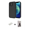MARSİLYAN™- iPhone 11 Kılıf Yankı Yansıma Özel Seri - Siyah Bilvis Hayalet Cam Ekran Koruyucu + Renkli Kamera Lens Koruma Cam - TU