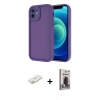 MARSİLYAN™- iPhone 11 Kılıf Yankı Yansıma Özel Seri - Siyah Bilvis Hayalet Cam Ekran Koruyucu + Renkli Kamera Lens Koruma Cam - TU