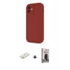 MARSİLYAN™- iPhone 11 Kılıf Yankı Yansıma Özel Seri - Siyah Bilvis Hayalet Cam Ekran Koruyucu + Renkli Kamera Lens Koruma Cam - TU