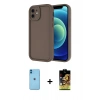 MARSİLYAN™- iPhone 11 Kılıf Yankı Yansıma Özel Seri - Siyah Buffer Cam Ekran Koruyucu + Neon Fosforlu Kamera Lens - MI