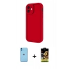 MARSİLYAN™- iPhone 11 Kılıf Yankı Yansıma Özel Seri - Siyah Buffer Cam Ekran Koruyucu + Neon Fosforlu Kamera Lens - MI