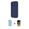 MARSİLYAN™- iPhone 11 Kılıf Yankı Yansıma Özel Seri - Siyah Buffer Cam Ekran Koruyucu + Neon Fosforlu Kamera Lens - YL