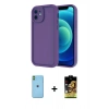 MARSİLYAN™- iPhone 11 Kılıf Yankı Yansıma Özel Seri - Siyah Buffer Cam Ekran Koruyucu + Neon Fosforlu Kamera Lens - YL