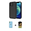 MARSİLYAN™- iPhone 11 Kılıf Yankı Yansıma Özel Seri - Siyah Buffer Cam Ekran Koruyucu + Neon Fosforlu Kamera Lens - YL
