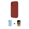 MARSİLYAN™- iPhone 11 Kılıf Yankı Yansıma Özel Seri - Siyah Buffer Cam Ekran Koruyucu + Neon Fosforlu Kamera Lens - YL