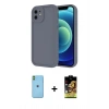 MARSİLYAN™- iPhone 11 Kılıf Yankı Yansıma Özel Seri - Siyah Buffer Cam Ekran Koruyucu + Neon Fosforlu Kamera Lens - YL