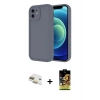 MARSİLYAN™- iPhone 11 Kılıf Yankı Yansıma Özel Seri - Siyah Buffer Cam Ekran Koruyucu + Pers Alüminyum Kamera Lens - GD
